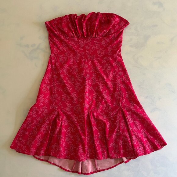 Dresses & Skirts - Cherley NWT Bright Pink Strapless Open Back Coverup Dress